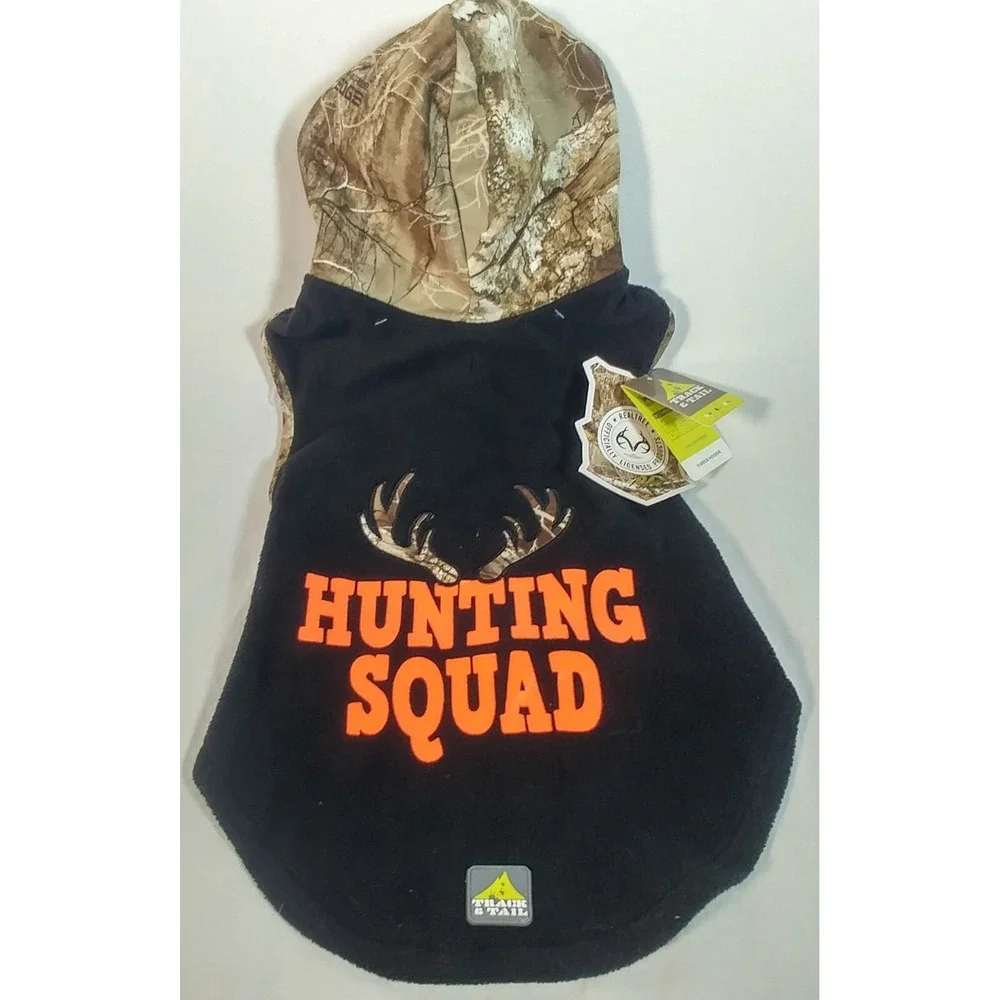 NEW Realtree Edge Track & Tail Fleece Hoodie for Dogs Large